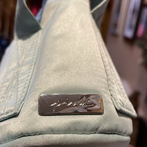 PINK Elegant Light GREEN Small Barrow drawstring Women's Bag NWOT - Picture 2 of 6